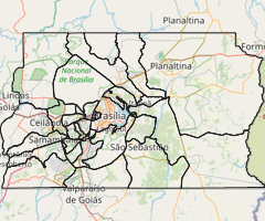 Limite das Regiões Administrativas do Distrito Federal (PDAD - 2013)